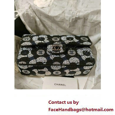 Chanel Sequins  &  Ruthenium-Finish Metal Small Flap Bag Black/Silver AS4418 2023